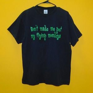 Vtg Don't make me get my flying monkey T-shirt Large